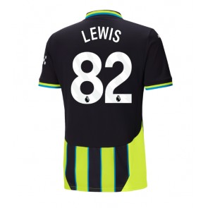 Manchester City Rico Lewis #82 Replika Udebanetrøje 2024-25 Kortærmet